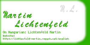 martin lichtenfeld business card